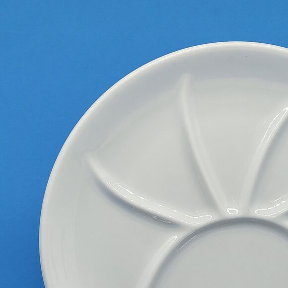 Pillivuyt France Porcelain Depuis 1818 9 5/8" Set Of 2 White Divided Plates VGC - Picture 3 of 8